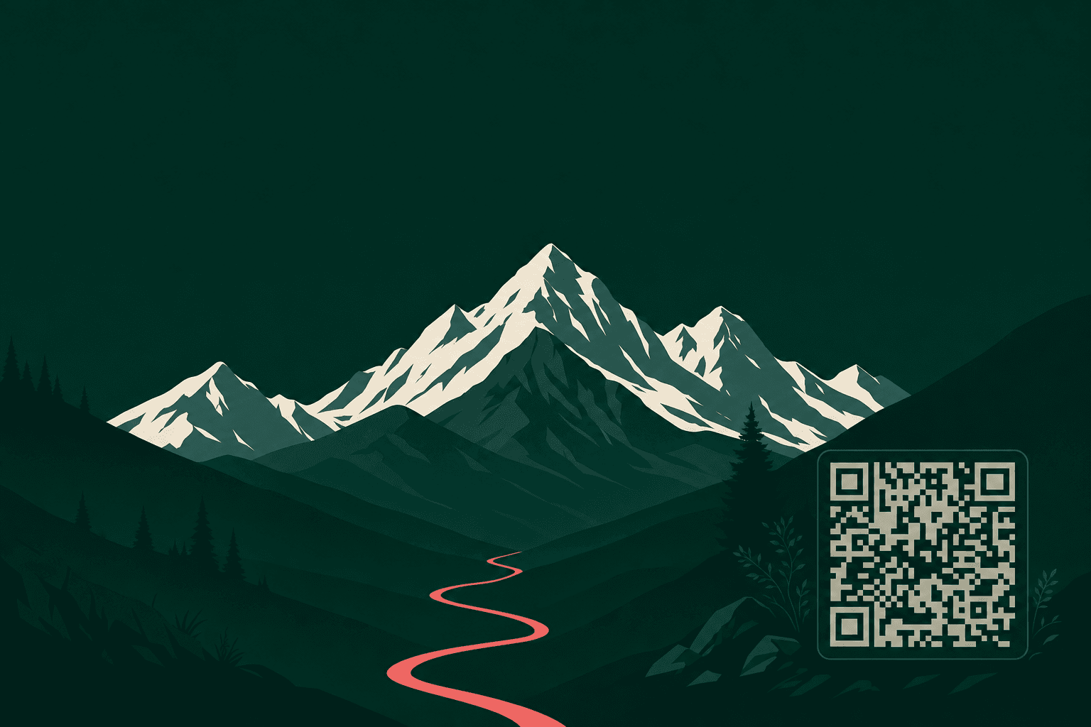Caucasus Horizon — minimalist Caucasus mountains